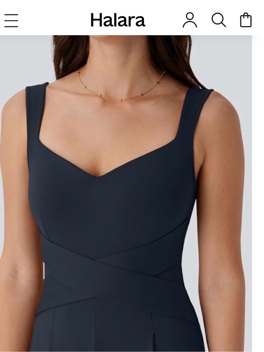 NWT HALARA Navy Blue Sleeveless Jumpsuit